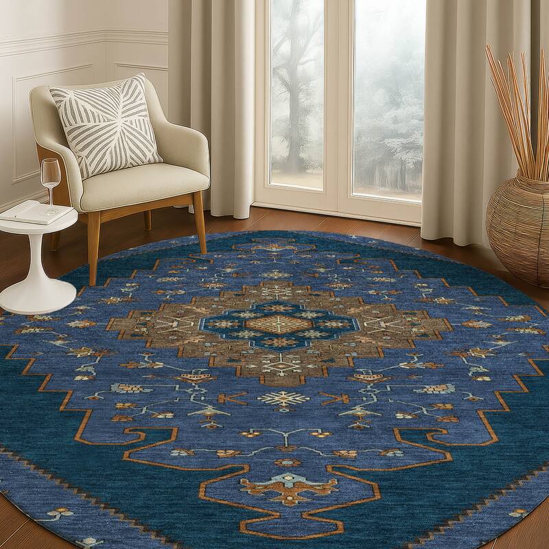 Machine Washable Indoor/ Outdoor Global Marrakesh Chantille Rug