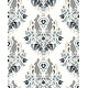 preview thumbnail 1 of 6, NextWall Spring Damask Peel and Stick Wallpaper - 20.5 in. W x 18 ft. L 20.5 in. W x 18 ft. L - Bluestone & Grey
