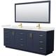 Option Dark Blue / White Quartz Top / Brushed Gold