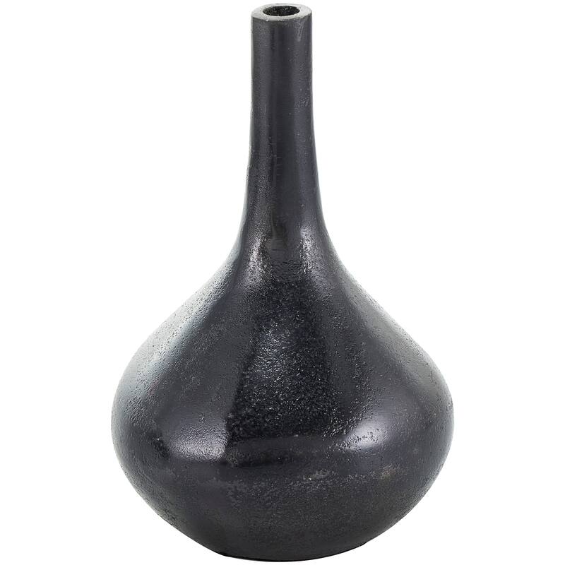 CosmoLiving by Cosmopolitan Gold, Silver or Black Aluminum Metal Vase with Varying Shapes (Set of 3)