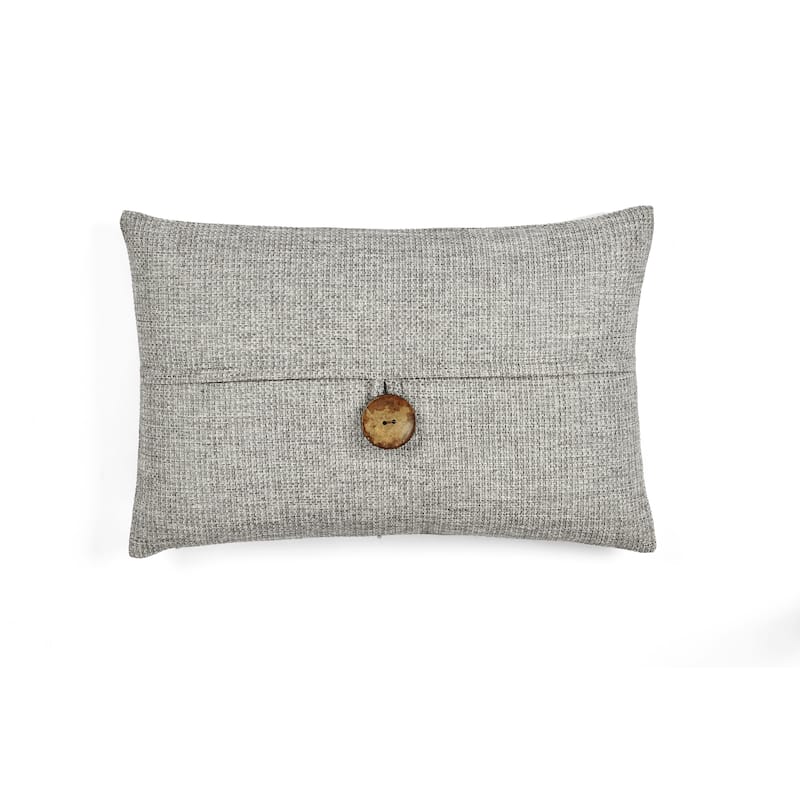 Lush Decor Clayton Woven Button Decorative Pillow Cover
