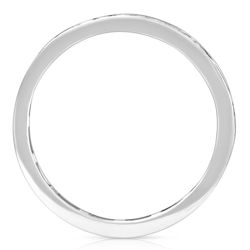 1/2 Ct Round Diamond Ladies Eternity Wedding Ring 10k White Gold