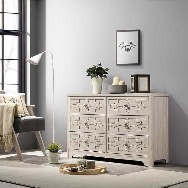 grey white oak dresser Lantha Gray Oak Dresser