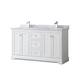 Option White / White Carrara Marble Top / Polished Chrome