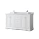 Option White / White Carrara Marble Top / Polished Chrome