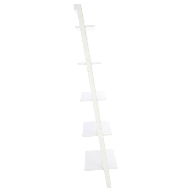 SAFAVIEH Vukica 5-Tier Leaning Etagere Bookcase - 27.6" W x 14" L x 76" H - 28Wx14Dx76H