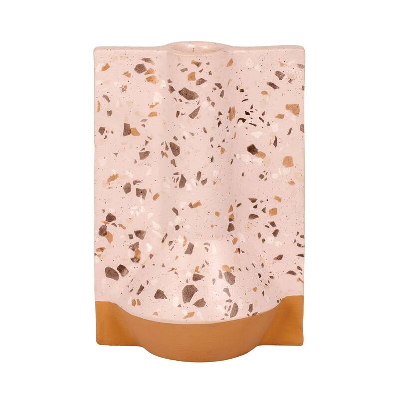 Urbino Handmade Ceramic Vase - Rose Terrazzo/Terracotta