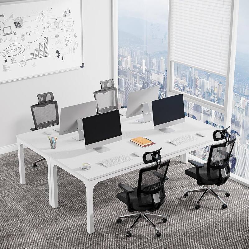 78.74" Large Rectangle Conference Table/Desk, Modern Seminar Meeting Table, Business Tables for Boardroom & Office