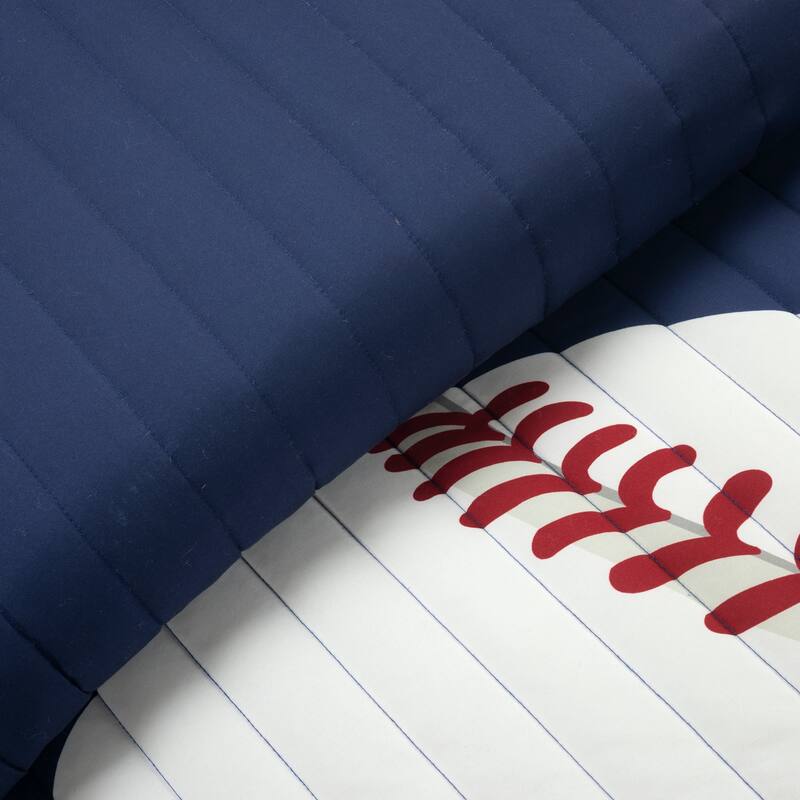 Lush Decor Baseball Game Reversible Oversized Kids Quilt