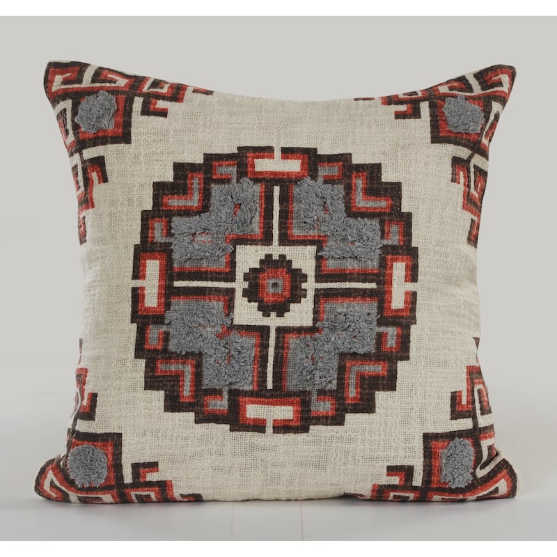 Sevita Southwestern Medallion Textured 18-Inch Throw Pillow