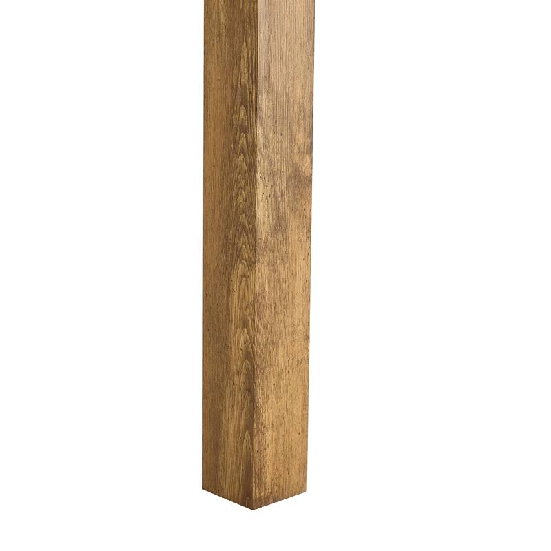 Roomfitters Glass Dining Table with 49.6 Inch Tempered Top and Walnut MDF Legs for Modern Home Interiors