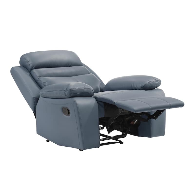 Peperomia 41" Leather Manual Recliner - Tab Pull Reclining Motion