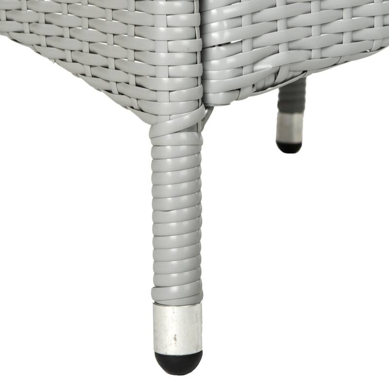SAFAVIEH Viroana 4-Piece Grey/ Black Wicker Set - 43W x 23D x 34H