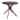 Lexa Dining Table with Splayed Legs, Walnut Finish