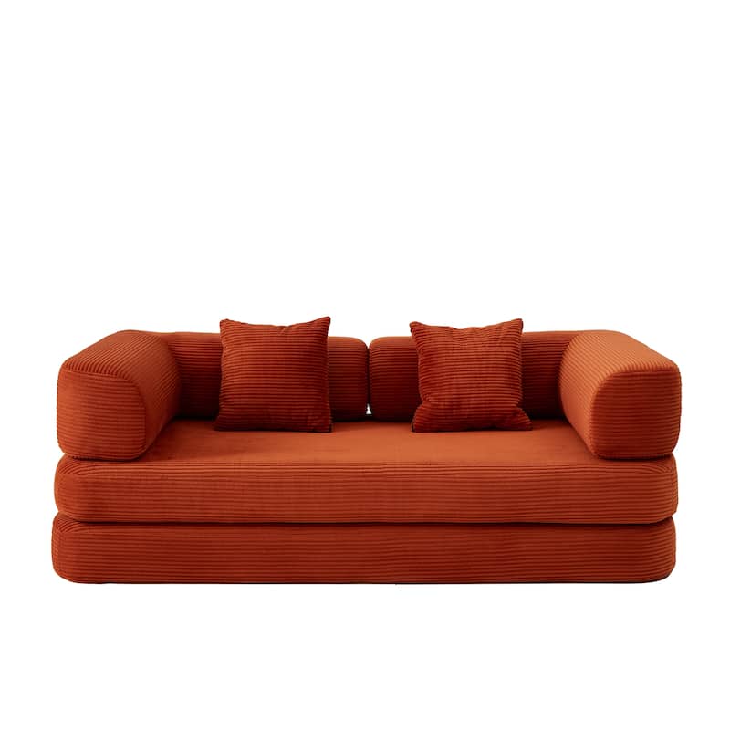 Floor Couch,Compressed Sofa,Convertible Floor Sofa Bed With Convertible Blanket Pillow,Enhanced Frame Stability