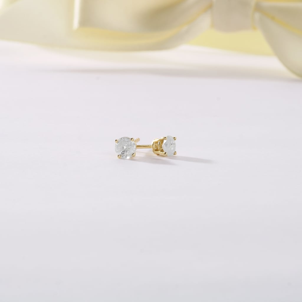 14k Gold 1/4ct TDW Diamond Solitaire Stud Earrings for Women