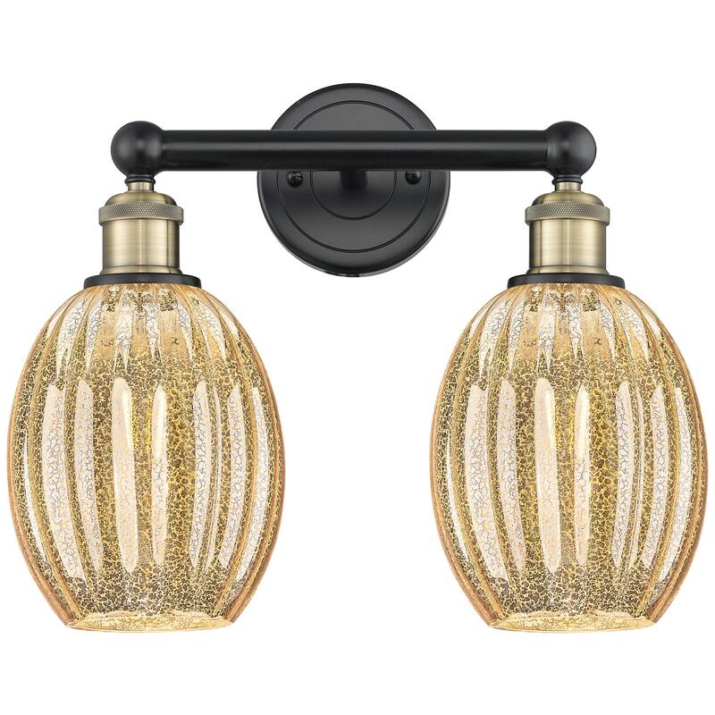 Innovations Lighting 616-2W-13-16 Preston Vanity Preston 2 Light 16" - Black Antique Brass / Mercury