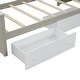 preview thumbnail 21 of 46, L-shaped Space-Saving Twin Loft and Twin Platform Bed with 7 Drawers and Full Guardrail,Loft and Platform Bed