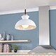 preview thumbnail 51 of 66, 1 - Light Modern Metal 11.02" Bowl Dome Island Pendant Light
