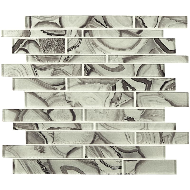 Ackland AKM-G-12X12IL-CA 12" x 12" Glass and Marble and Metal and - Lustre Novata