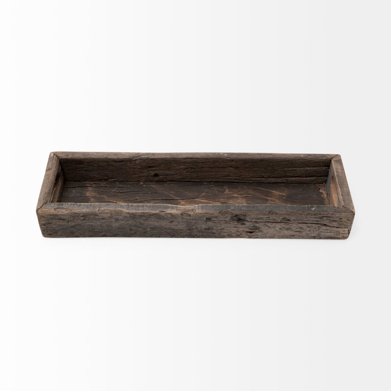 Vernon Brown Reclaimed Wood Rectangular Tray (Small) - Bed Bath ...