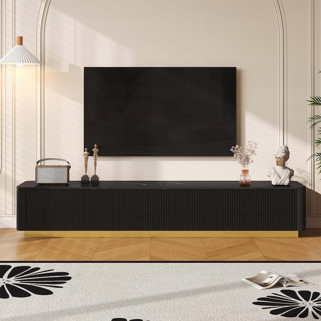 Modern Fluted TV Stand for TVs Up to 85