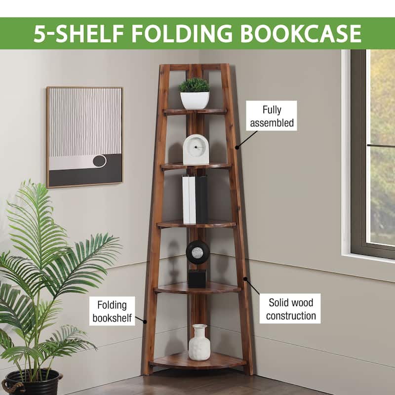 Bayfront 5-Self Corner Folding Bookcase