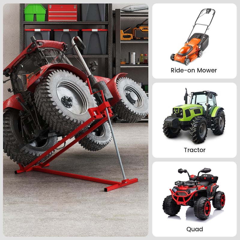 Costway Lawn Mower Lift Jack with Adjustable Height Angle Manual - See Details