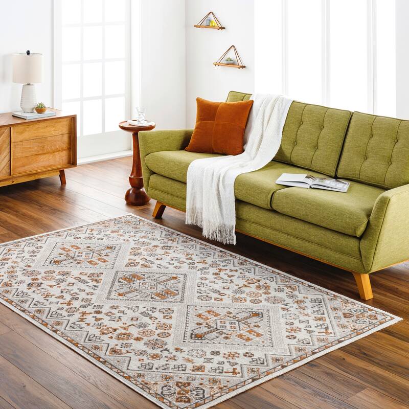 Artistic Weavers Basel Global Medallion Area Rug - 2' 1" x 3' 9" - Orange/Brown