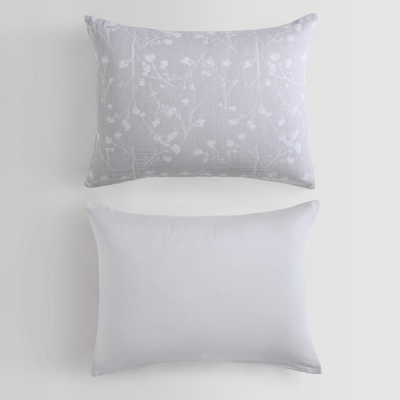 Calvin Klein Umbra Floral Cotton Grey Comforter Set