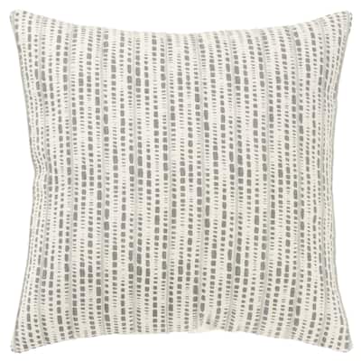 Rizzy Home Transitional Ivory Decorative Pillow Cover 20" x 20"