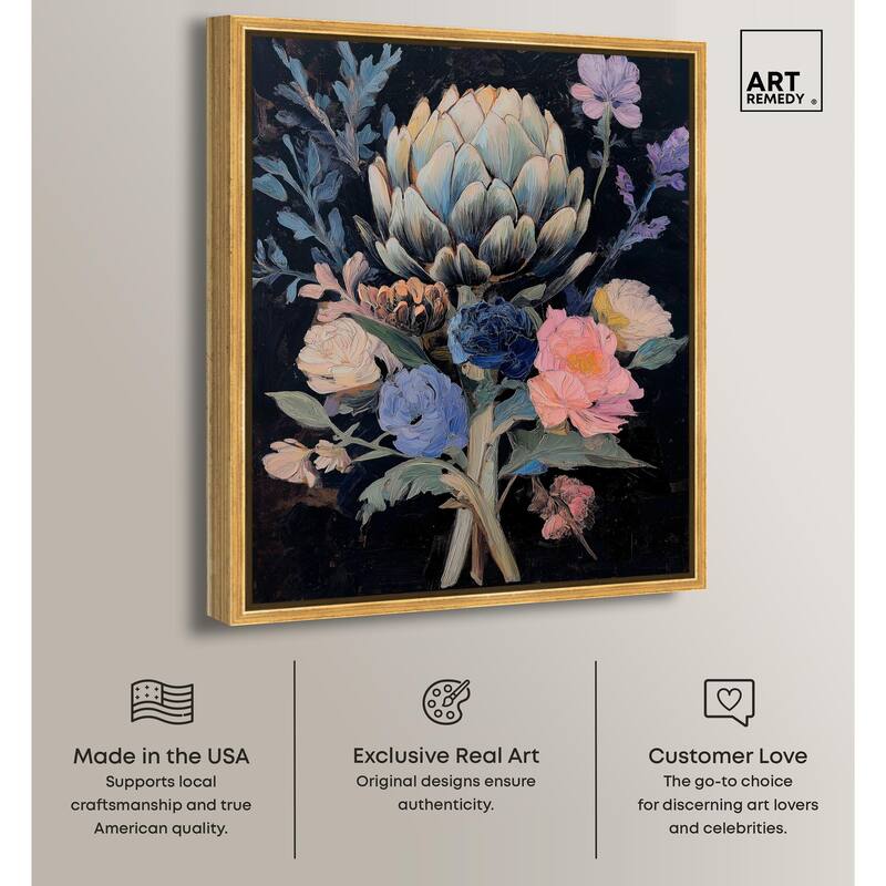 Moody Artichoke I Canvas by Art Remedy