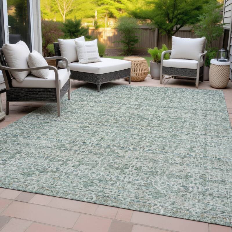 Machine Washable Indoor/Outdoor Traditional Harmony Chantille Rug