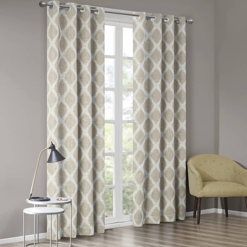 SunSmart Kagen Printed Ikat Blackout Curtain Panel