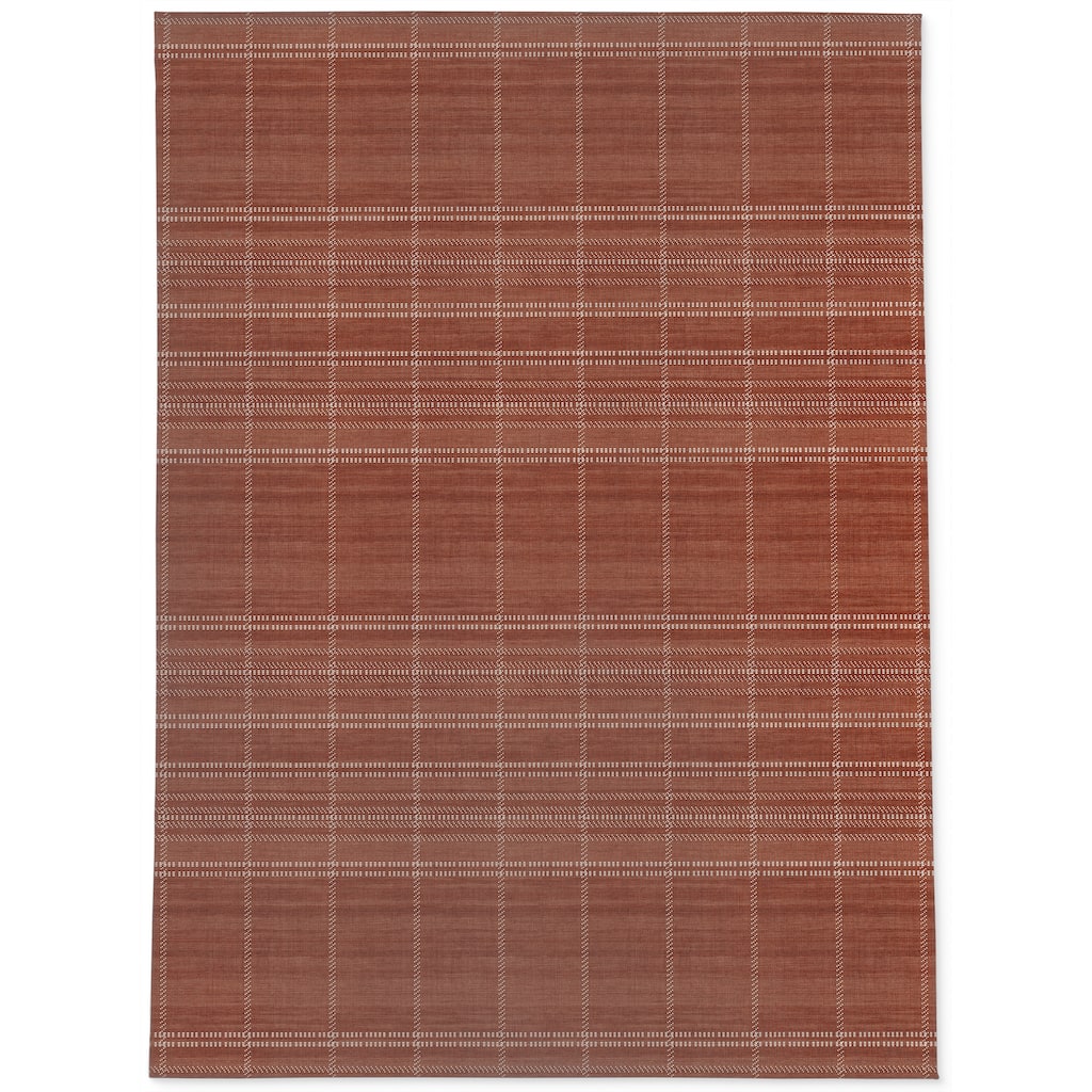 WOVEN STRIPE RUST Outdoor Rug By Becky Bailey