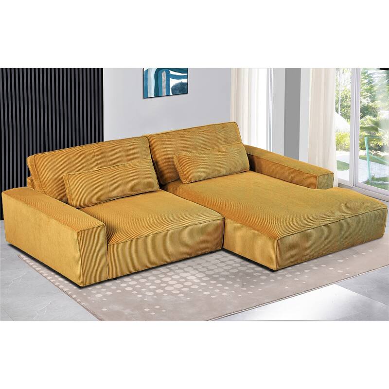 US Pride Furniture 105.52''W Oversized Wood Frame Luxe Sectional Sofa