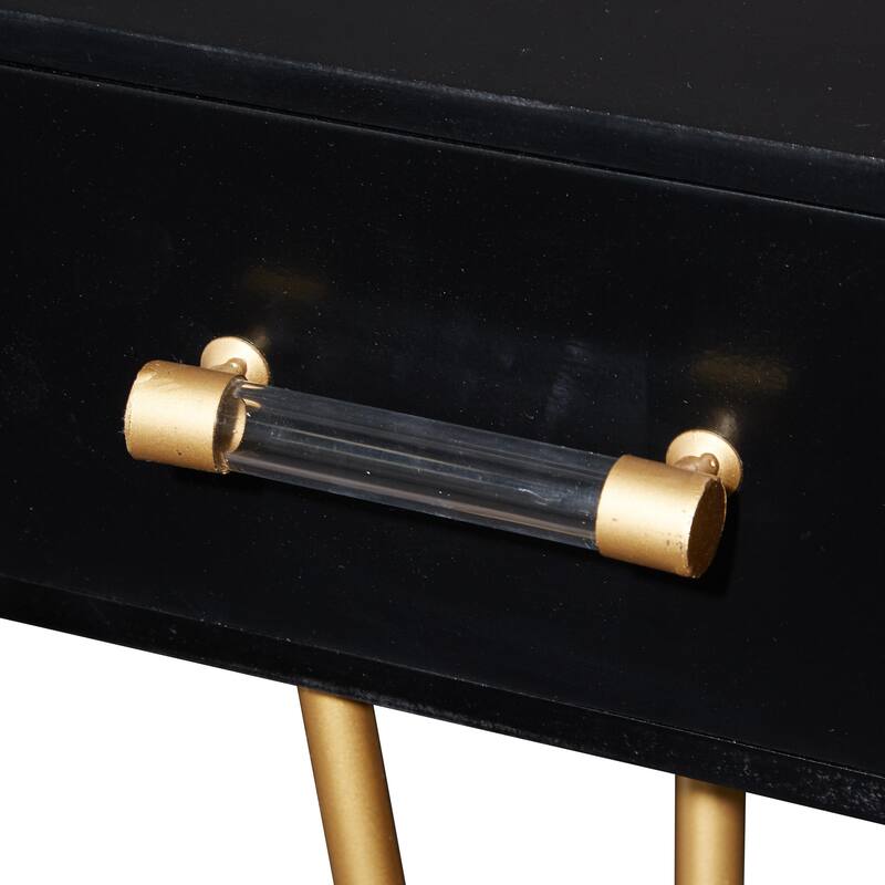 Wood Console Table - Black - Roche River Decor