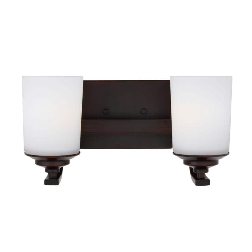 Kemal Two Light Wall / Bath Transitional Wall Bath Fixture in Bronze