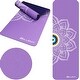 preview thumbnail 3 of 47, Millenti Yoga Mat, 6mm Thick Suede & TPE Texture Material Vitality Purple