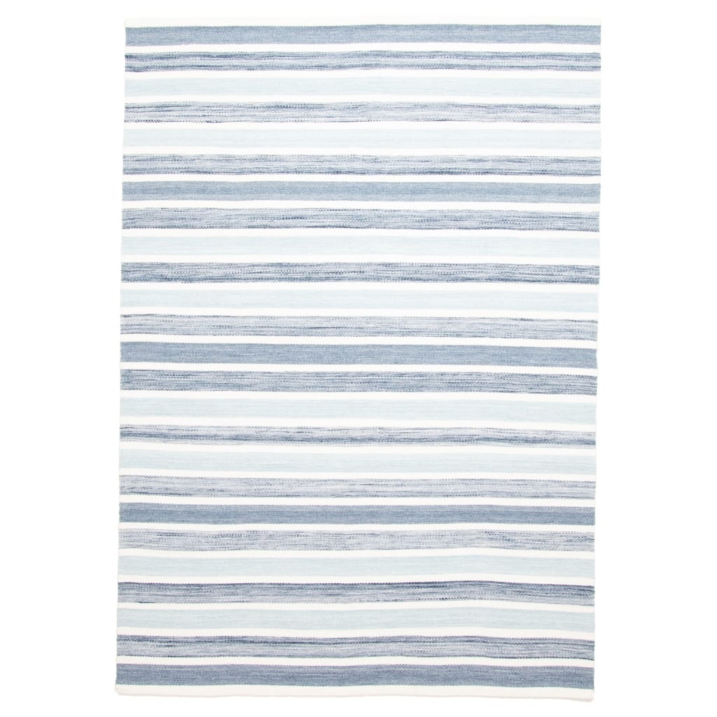 ECARPETGALLERY Flat-Weave Ankara FW Light Blue Wool Kilim - 5'2 x 7'6