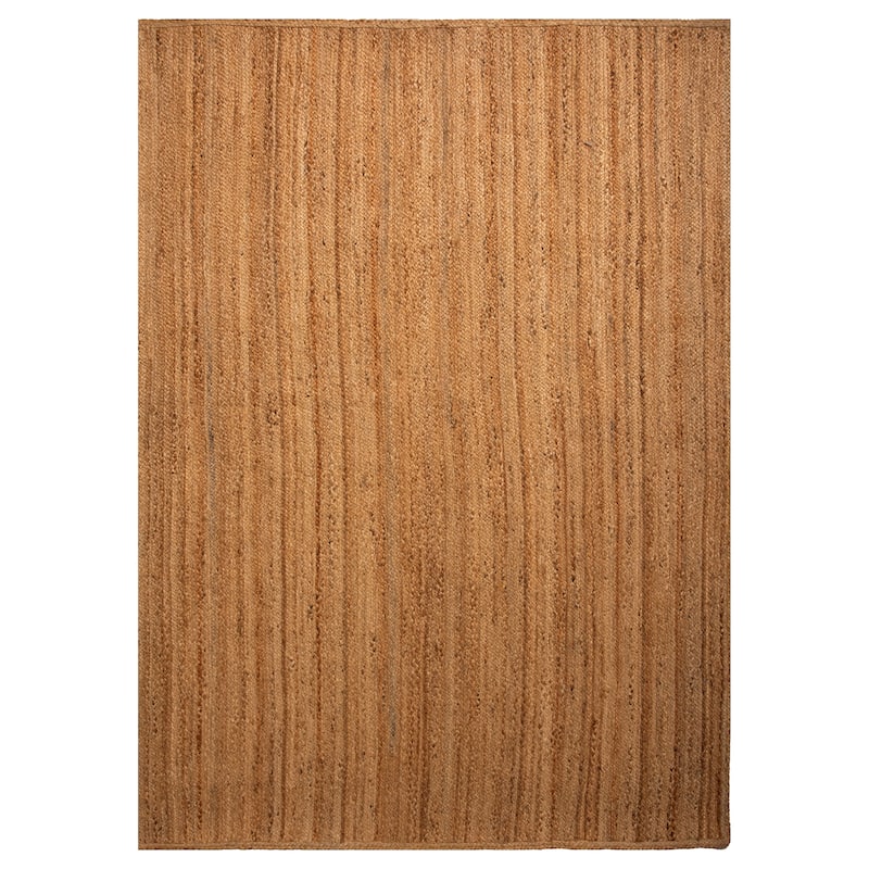 Alora Decor Zenon Tone on Tone Solid Jute Area Rug - Tan - 5' x 7'9