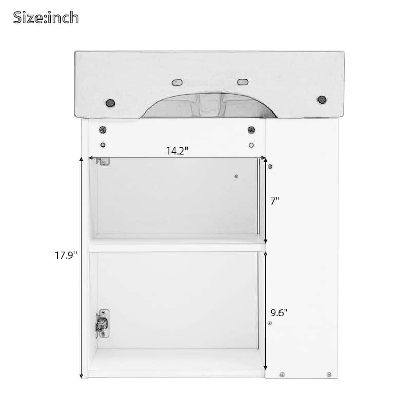 GDFStudio - Aria Wood & Ceramic Bathroom Vanity Combo Cabinet with Single Sink