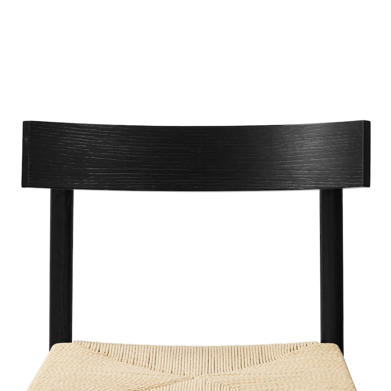 Poly & Bark Hamm Counter Stool - Solid Wood Frame with Woven Rope Seat