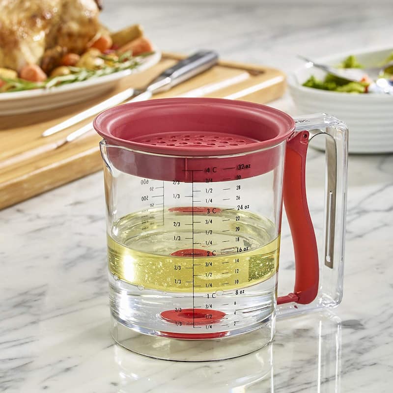 Swing A Way 4 Cup Easy Release Fat and Gravy Separator - 32 Oz