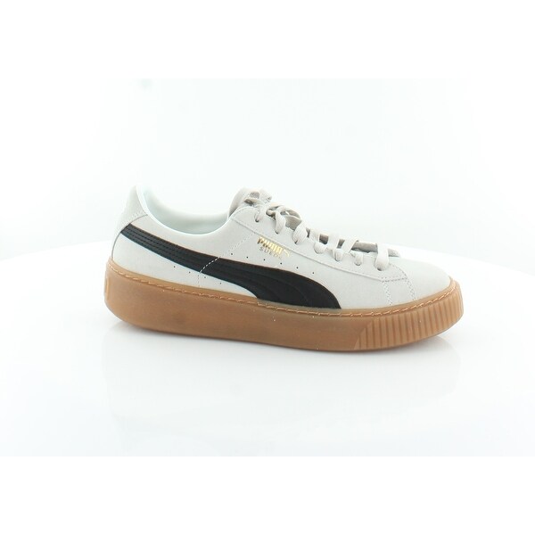 puma suede platform whisper white