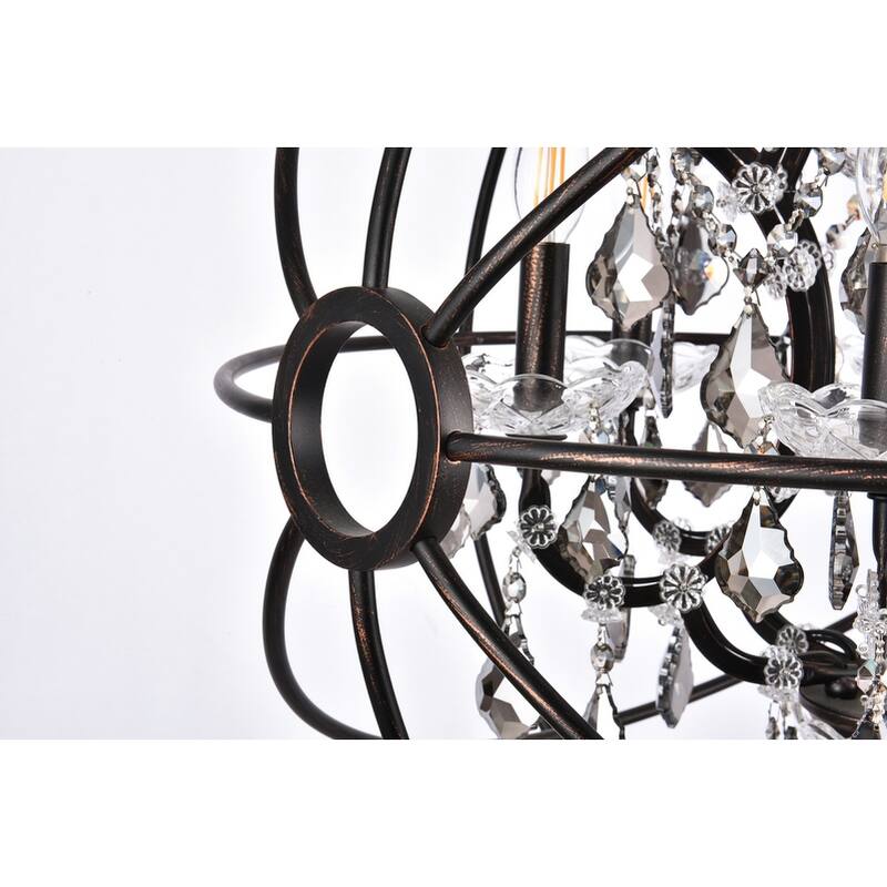 Royce Edge 6 light Dark Bronze Chandelier
