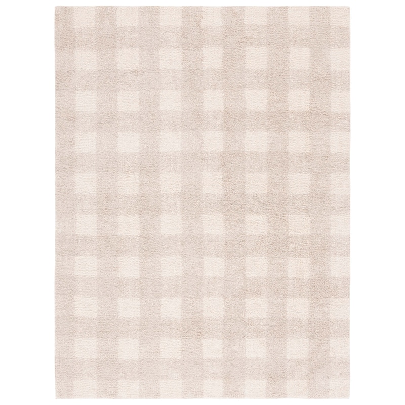 SAFAVIEH Hand-Woven Easy Care Alyssa Modern & Contemporary Cotton - 4' x 6' - Ivory/Beige - Rectangle