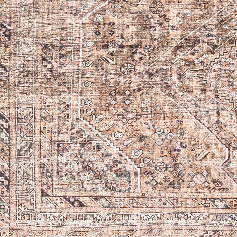 Livabliss Traditional Amelie Medallion Washable Area Rug