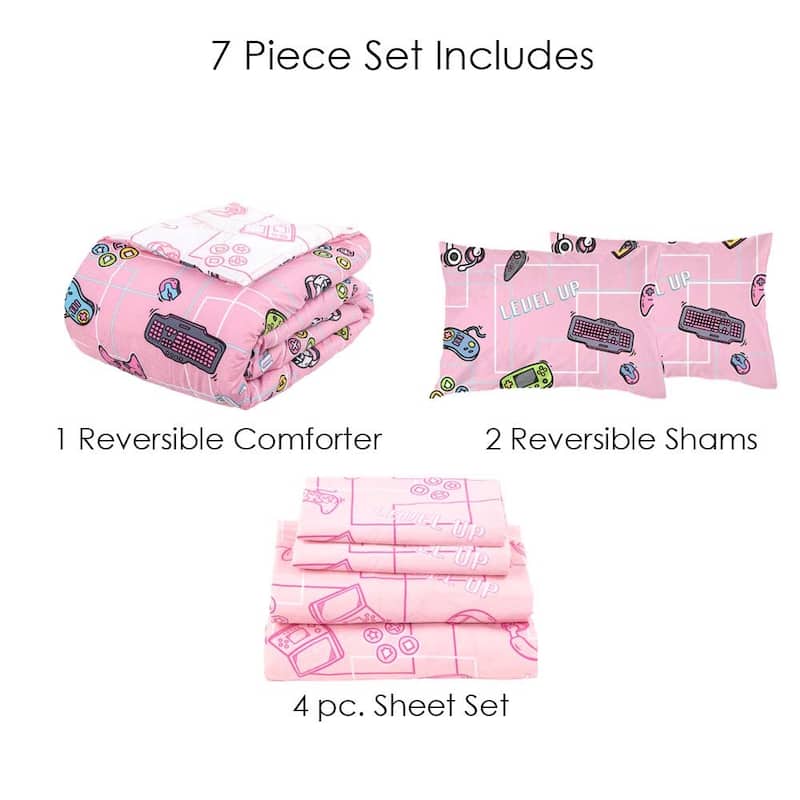 Kidz Mix Gamer Girl Bed In A Bag, Twin