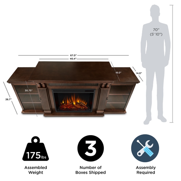 Real Flame Calie Electric TV Media Fireplace Dark Espresso